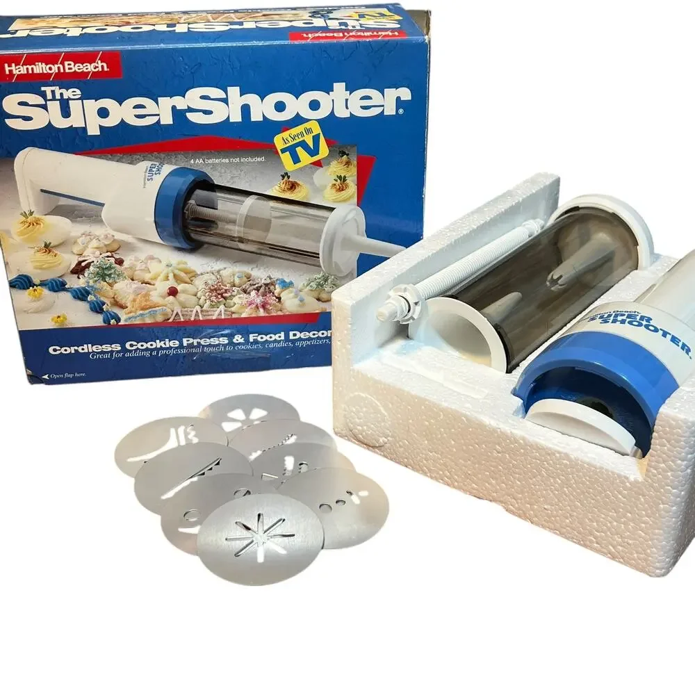 Hamilton Beach Super Shooter Cordless Cookie Press Battery Decorator TESTED